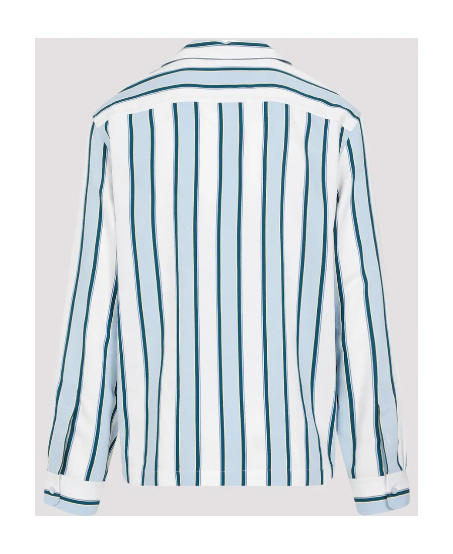 Logo Embroidered Striped Shirt