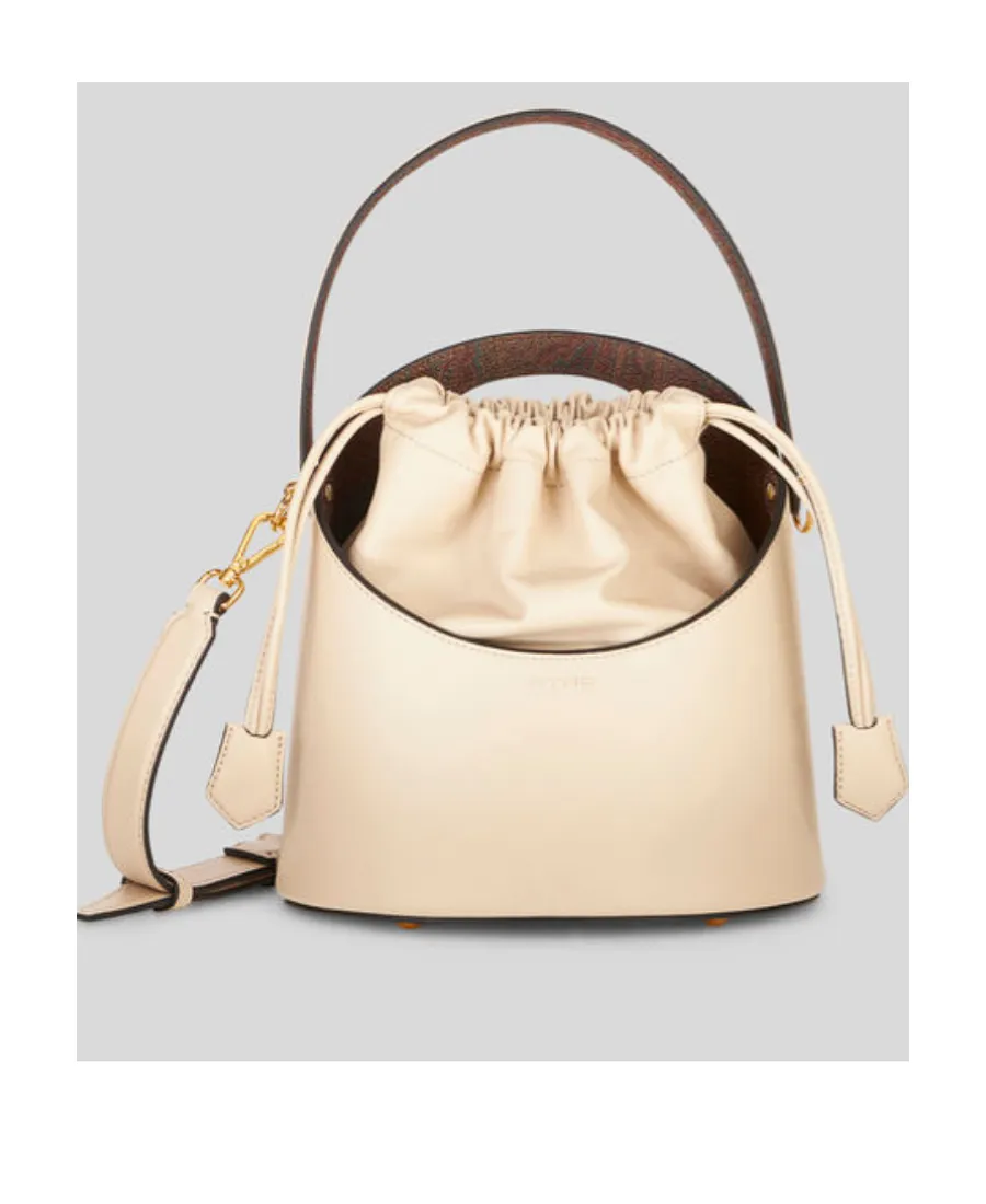 Logo Embossed Drawstring Bucket Bag