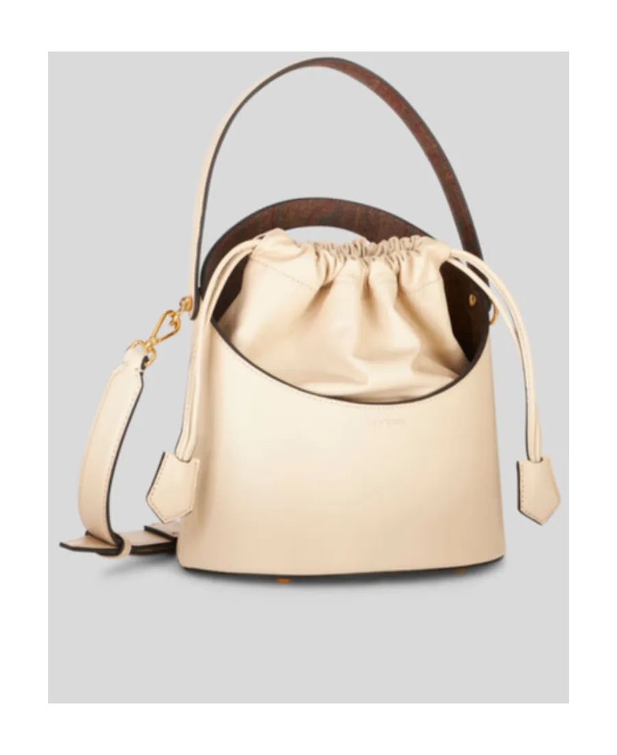 Logo Embossed Drawstring Bucket Bag