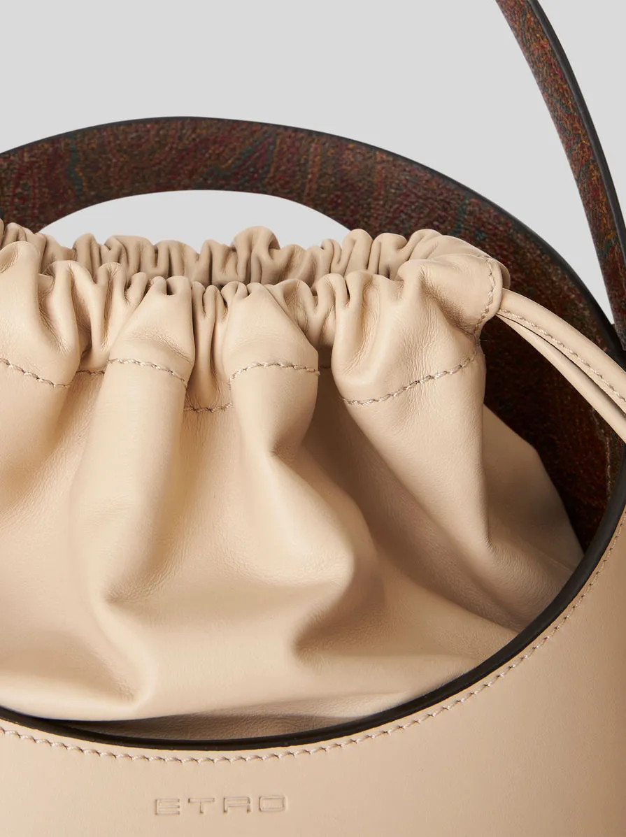 Logo Embossed Drawstring Bucket Bag