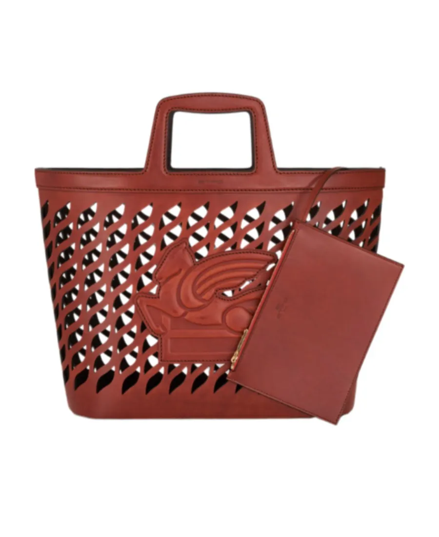 Medium Pegaso Cut-Out Detailed Tote Bag