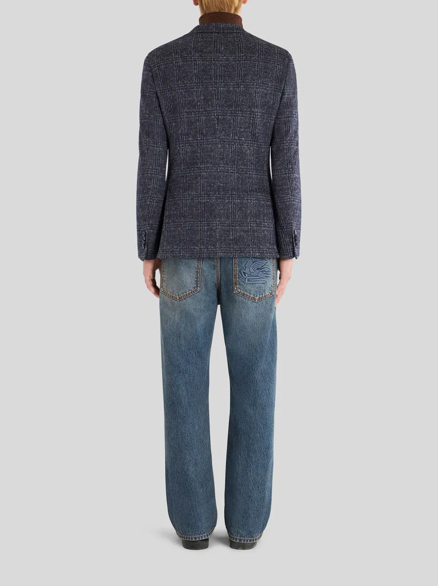 Checked Long Sleeved Blazer