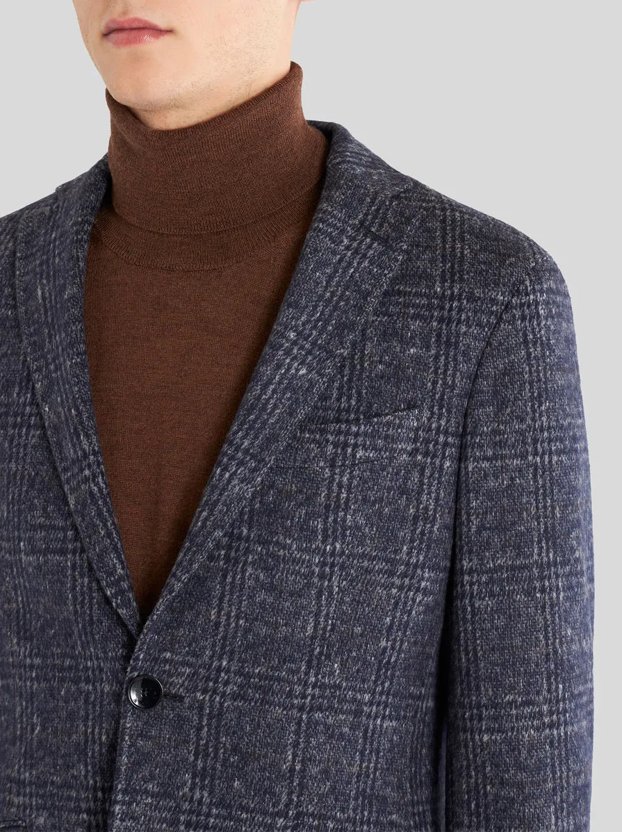 Checked Long Sleeved Blazer