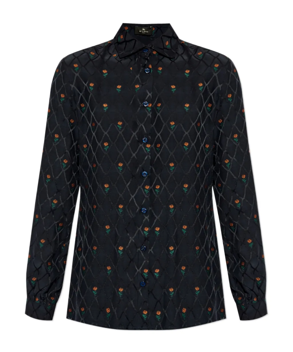 Floral Embroidered Shirt