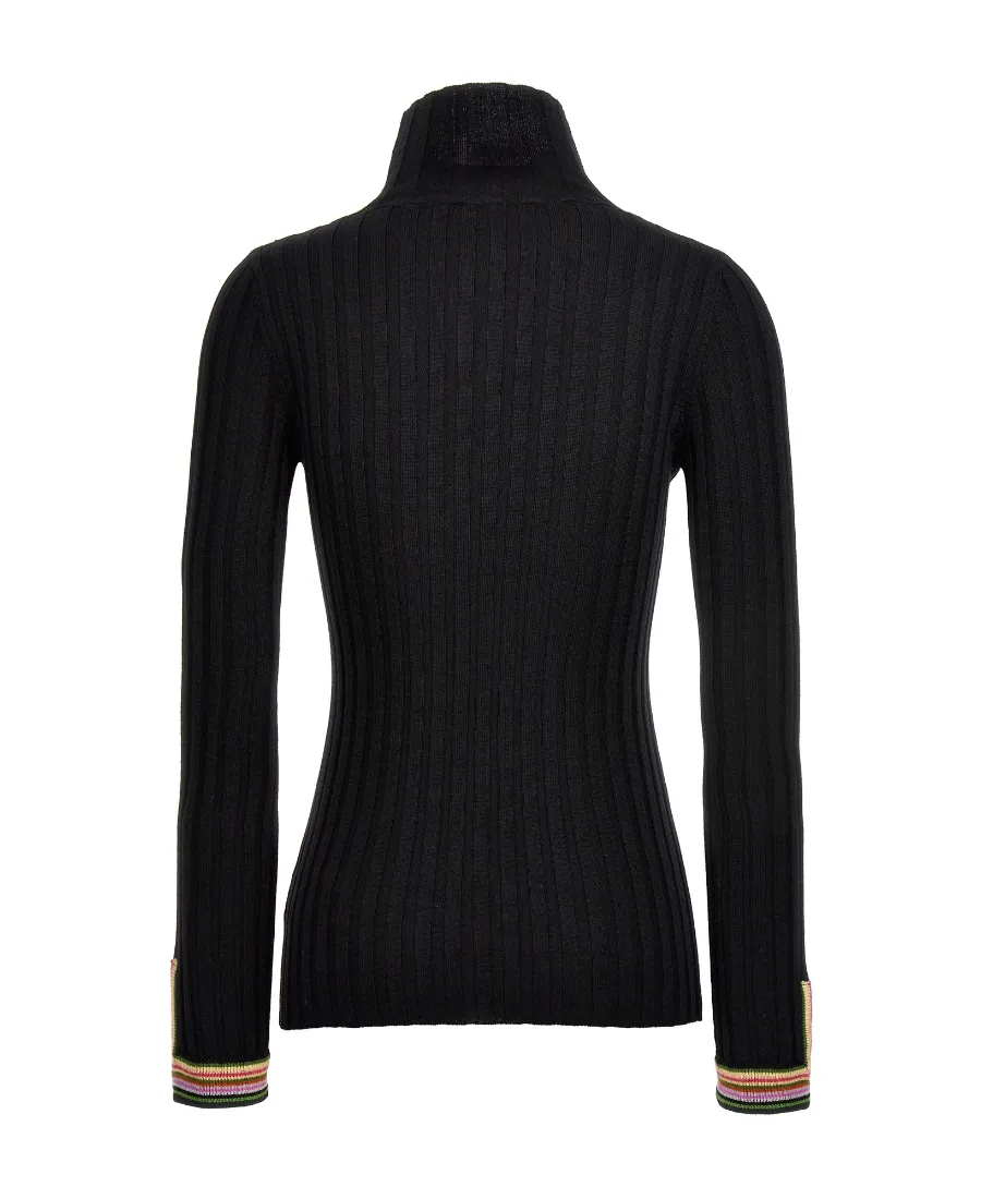 Polo Neck Ribbed Jumper