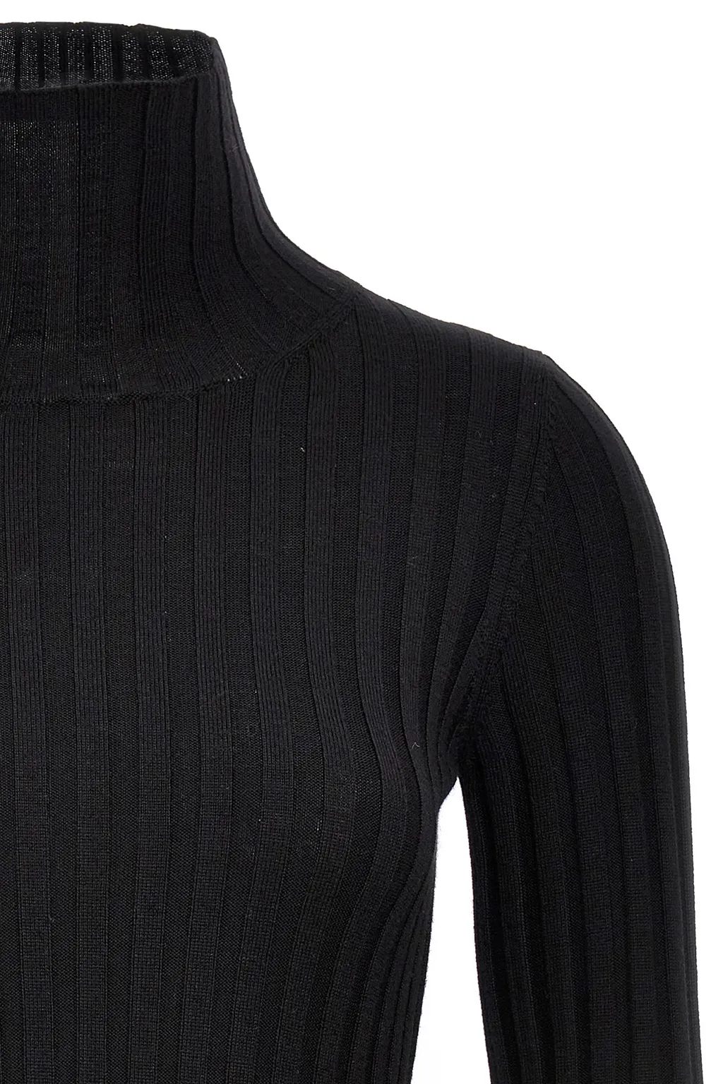 Polo Neck Ribbed Jumper