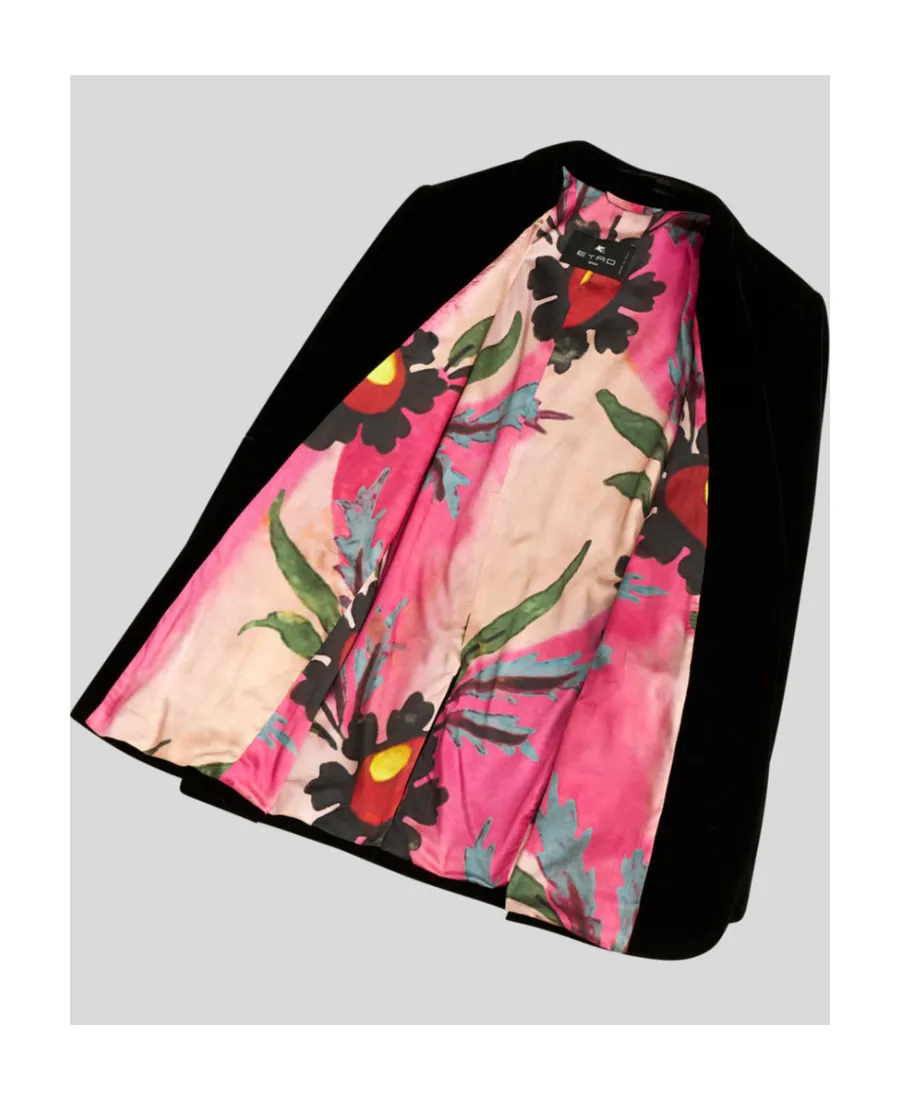 Single-Breasted Velvet Blazer