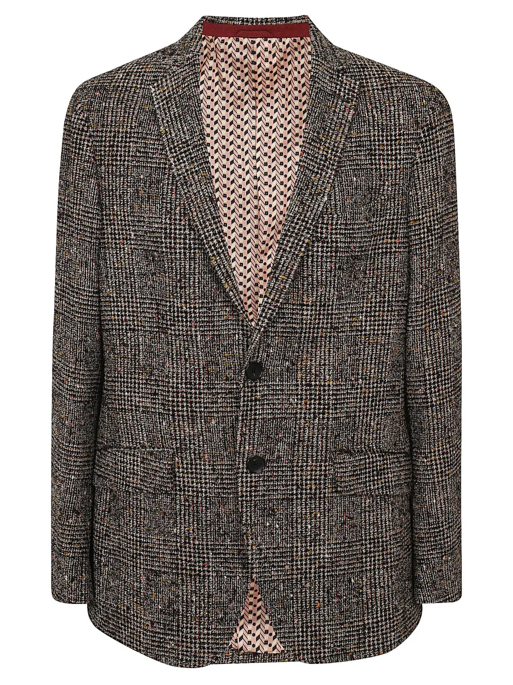 Single-Breasted Checked Blazer