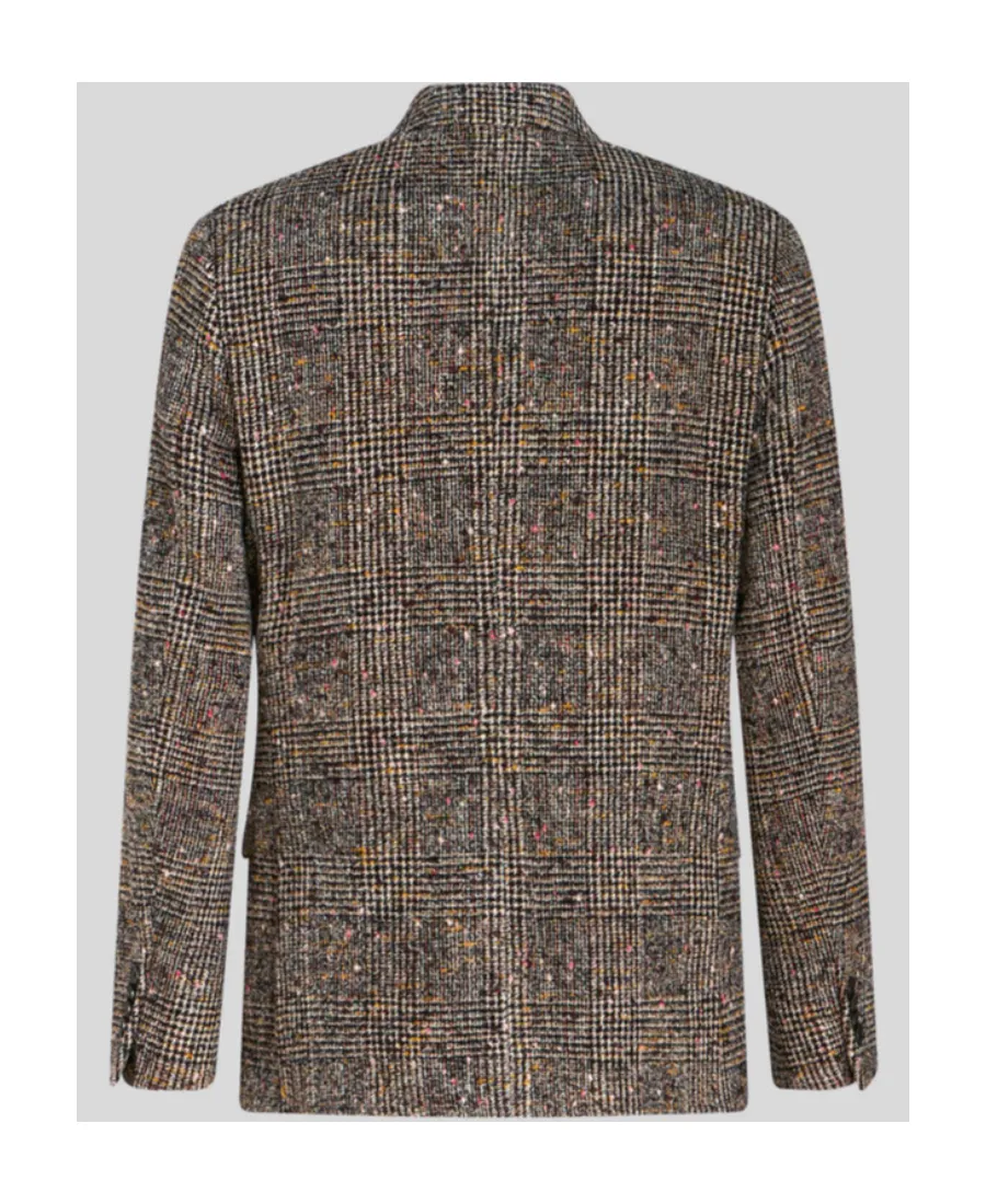 Single-Breasted Checked Blazer