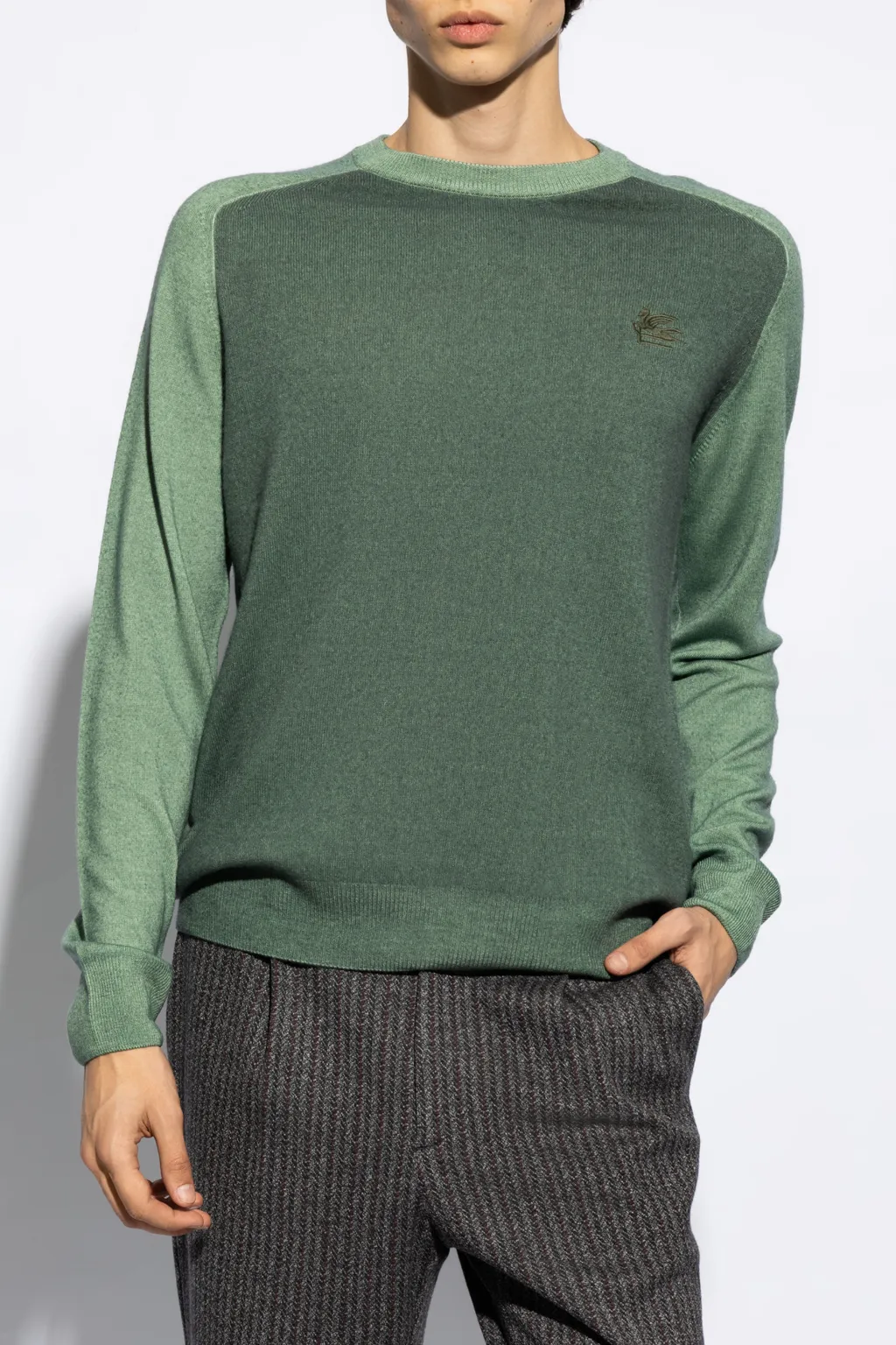 Logo Embroidered Crewneck Knitted Jumper