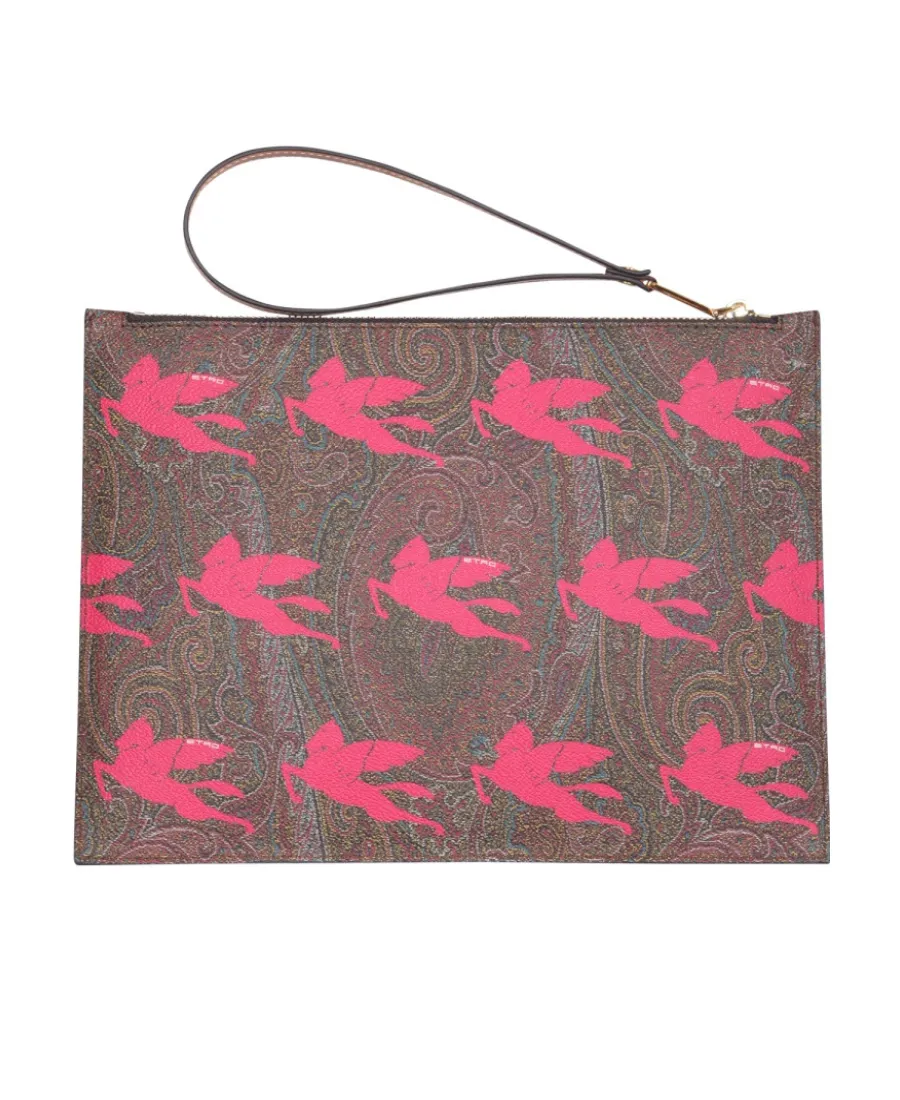Pegasus Paisley-Print Clutch Bag