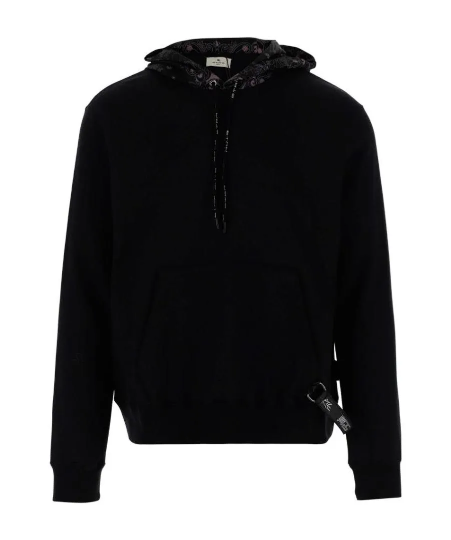 Paisley-Print Pullover Jersey Hoodie