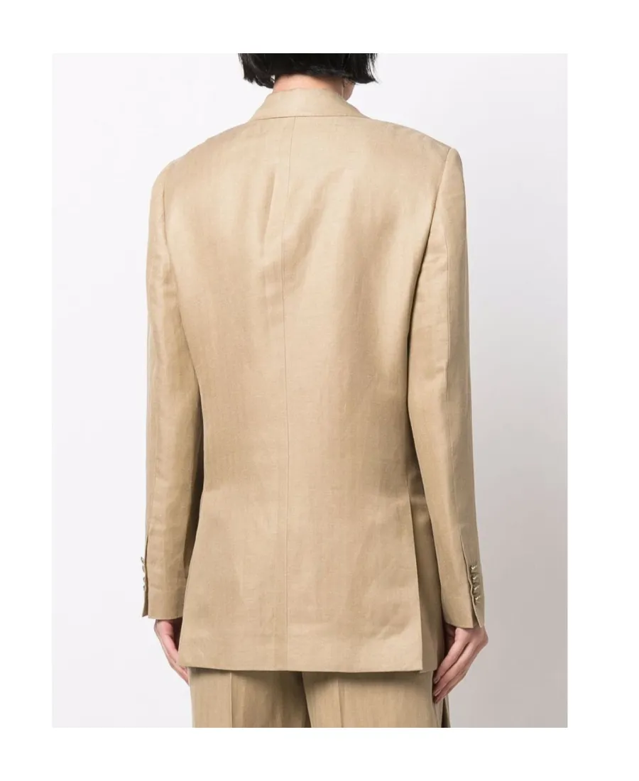 Double-Breasted Long-Sleeved Blazer