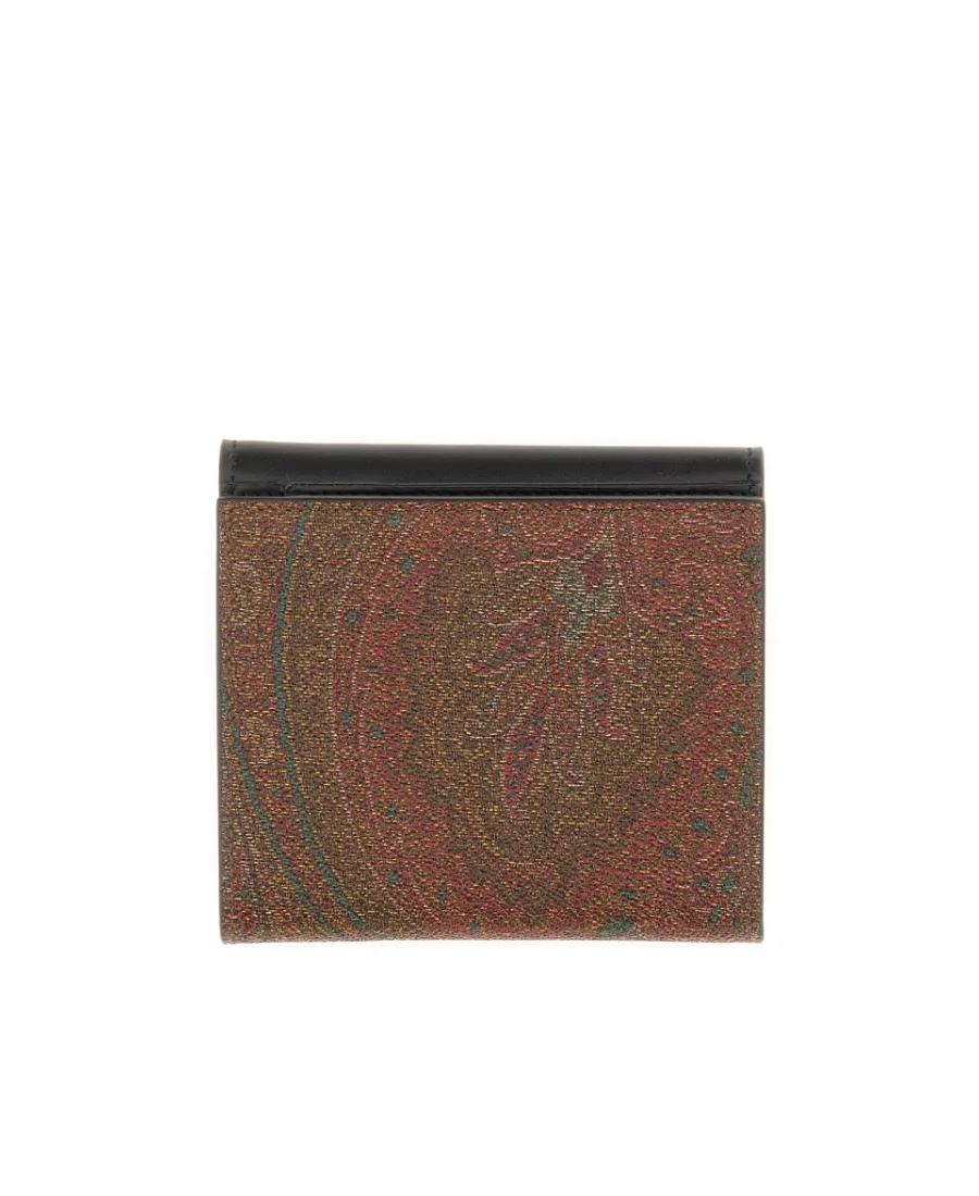 Paisley-Jacquard Folded Wallet