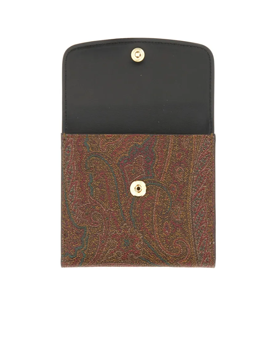 Paisley-Jacquard Folded Wallet