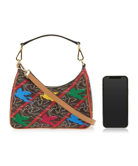 Motif-Print Shoulder Bag