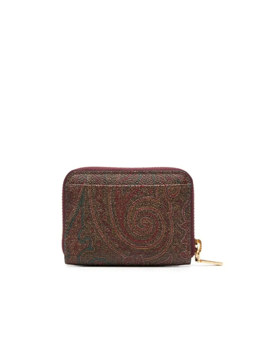 Paisley Print Zip-Around Card Holder