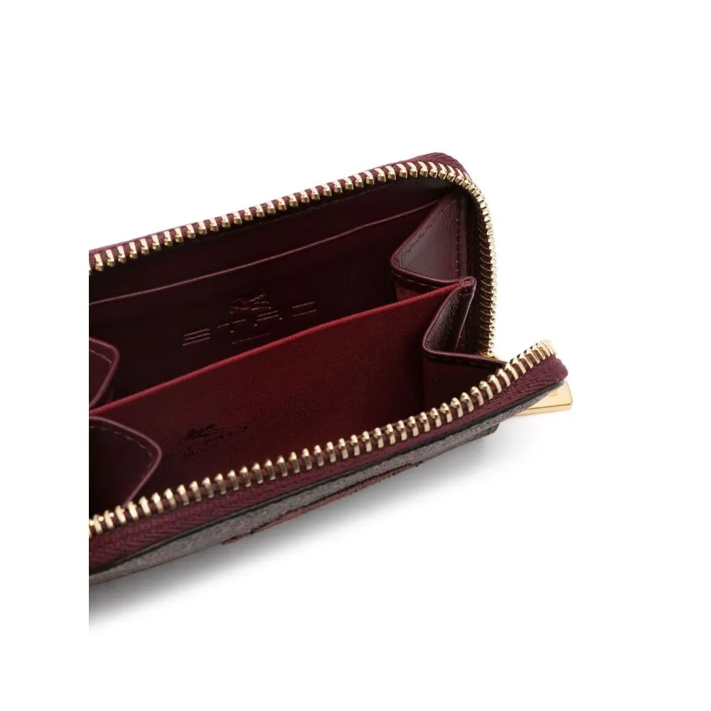 Paisley Print Zip-Around Card Holder