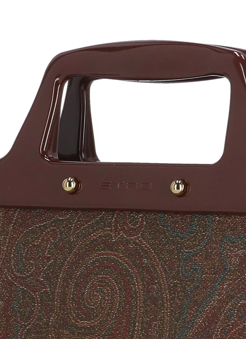 Paisley Pattern Logo Detailed Tote Bag