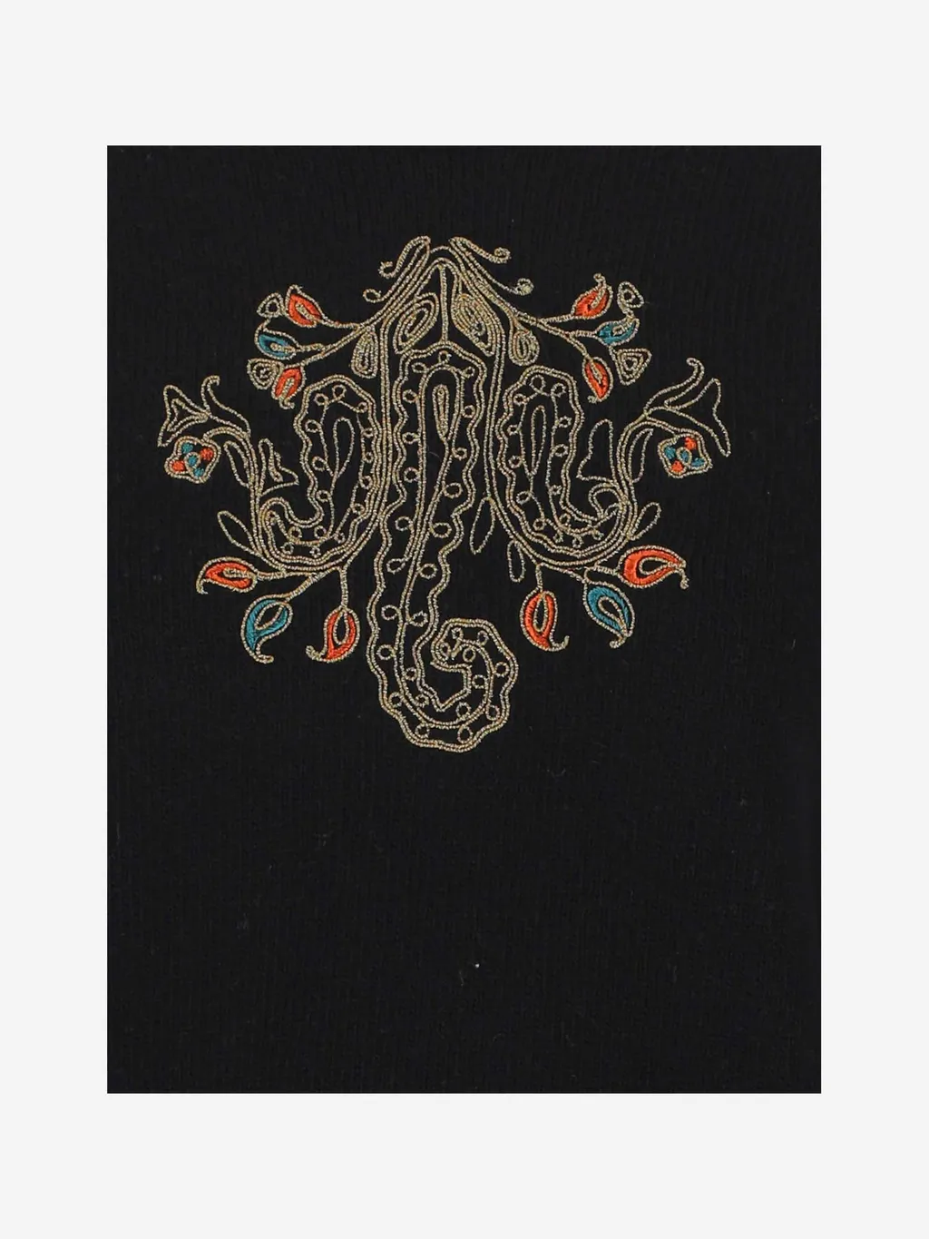 Paisley-Embroidered Virgin Wool Jumper