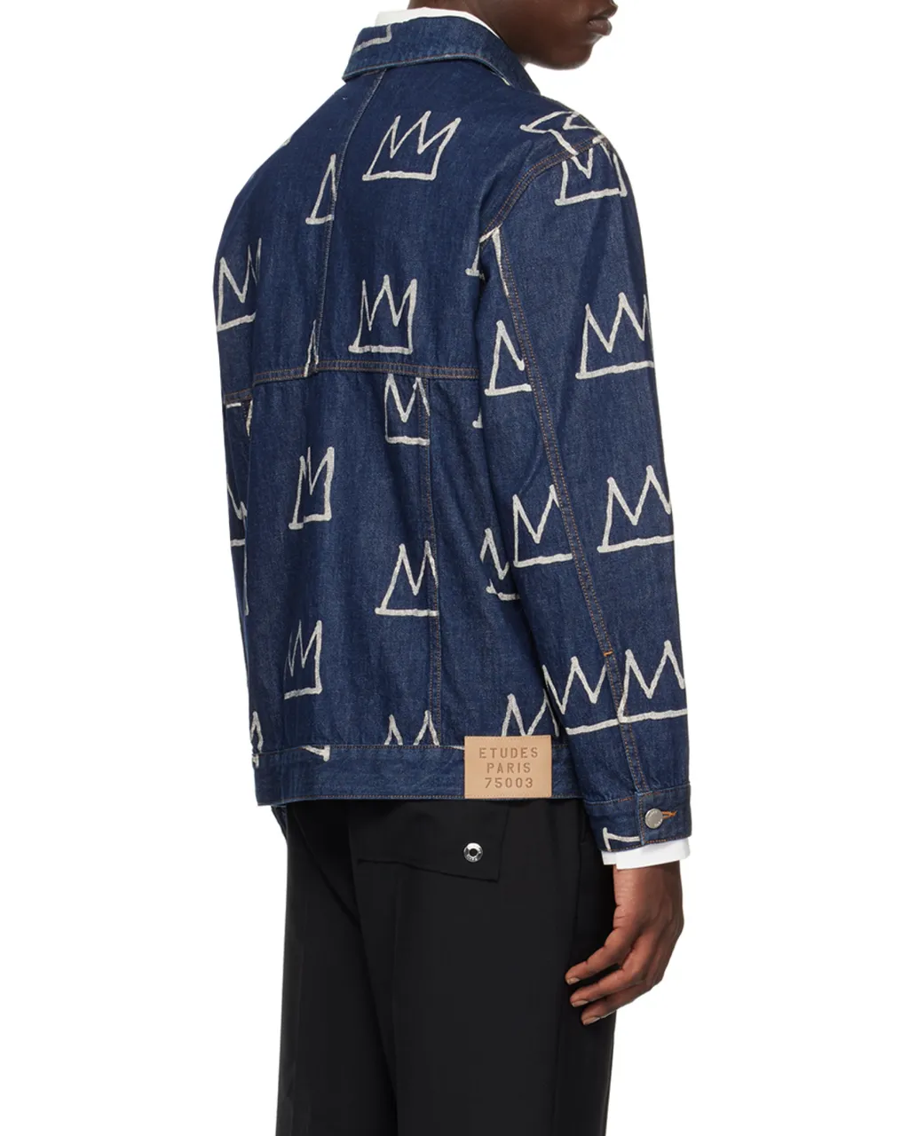 Crown Print Denim Jacket