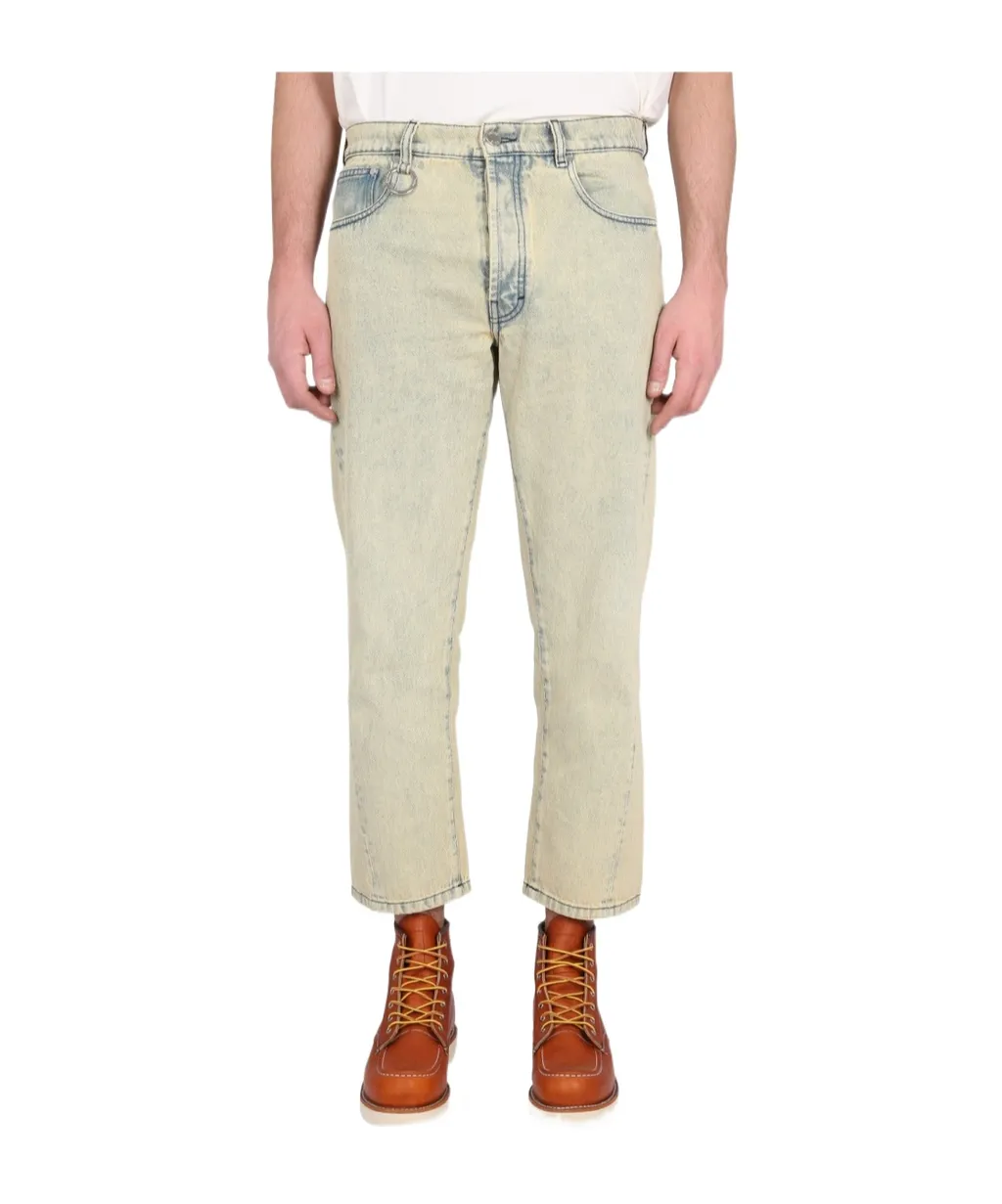 Logo Patch Straight-Leg Jeans