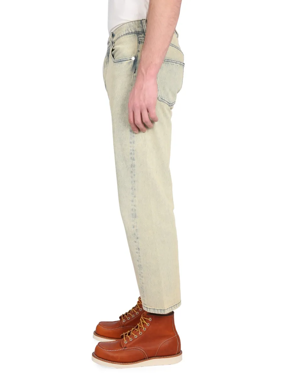 Logo Patch Straight-Leg Jeans
