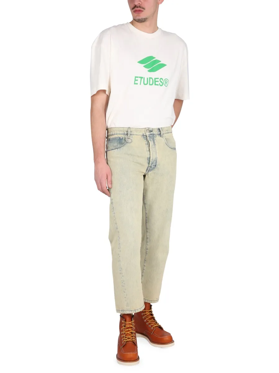 Logo Patch Straight-Leg Jeans