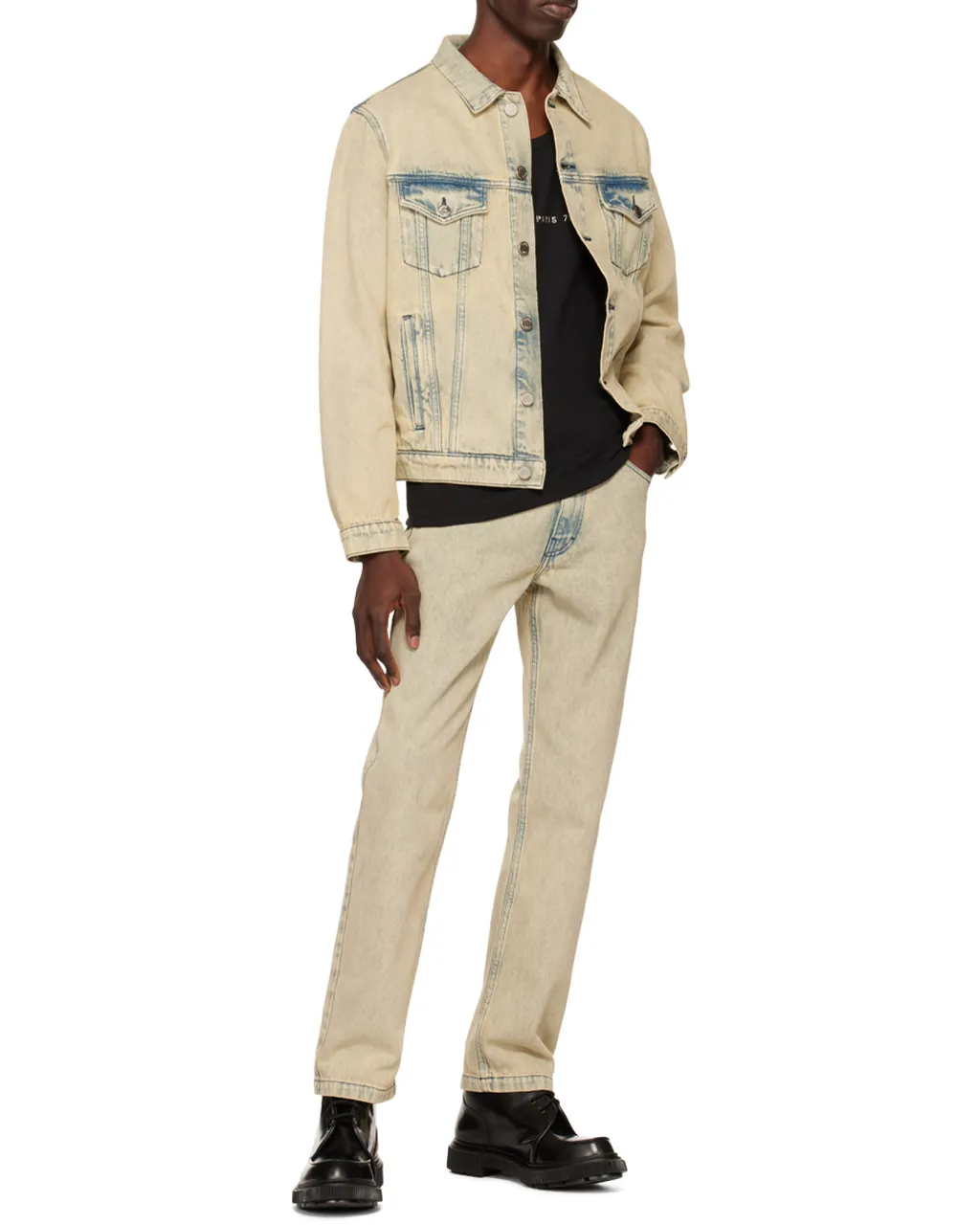 Washed Straight-Leg Jeans