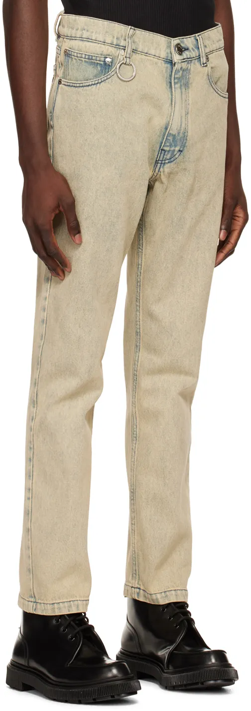 Washed Straight-Leg Jeans