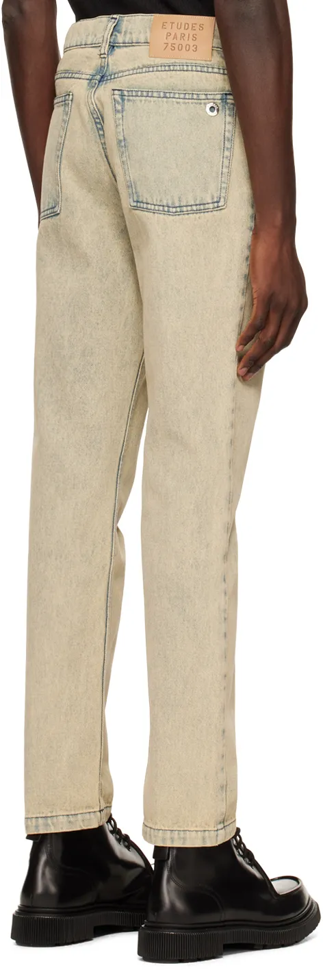 Washed Straight-Leg Jeans