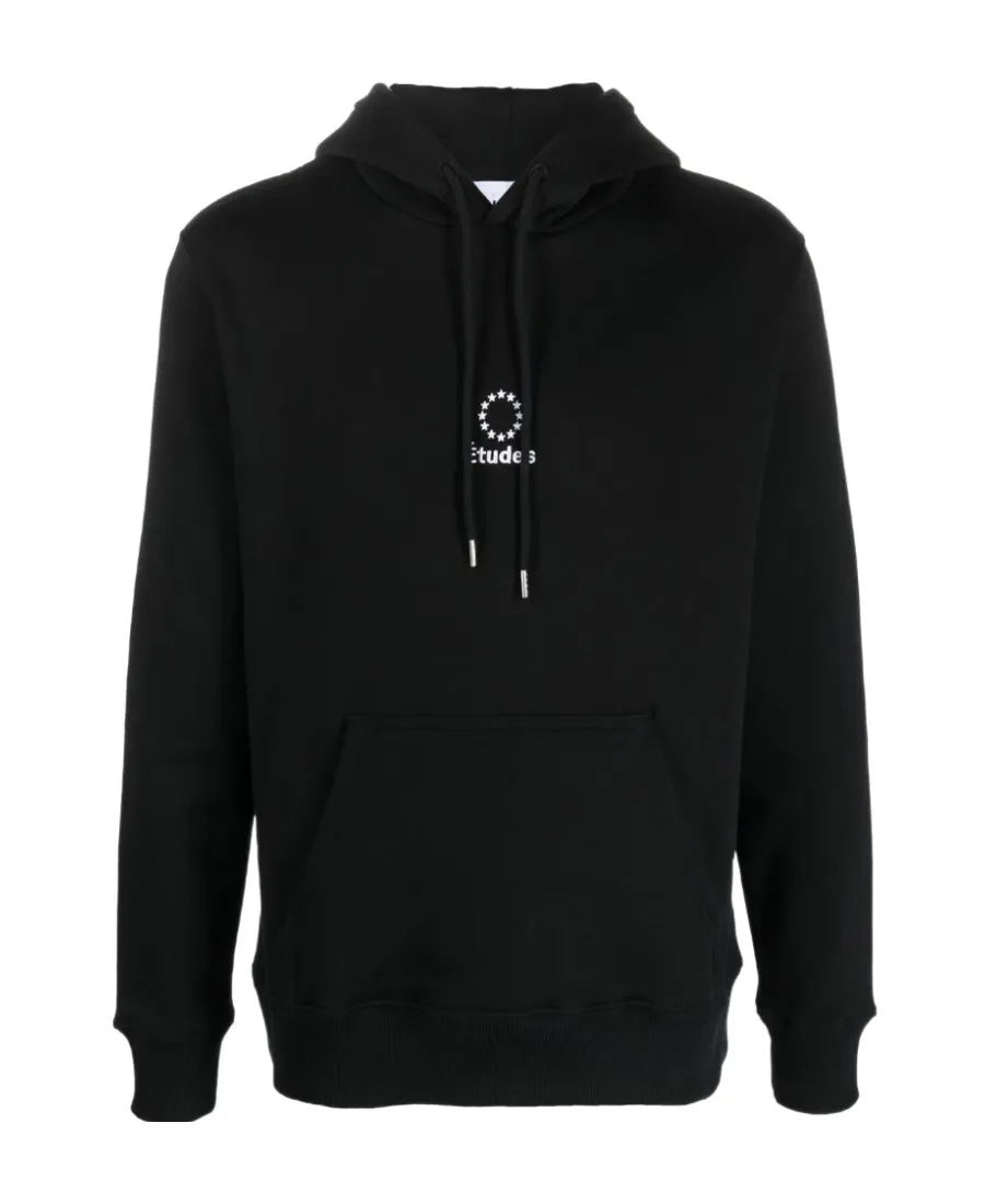 Logo Embroidered Drawstring Hoodie
