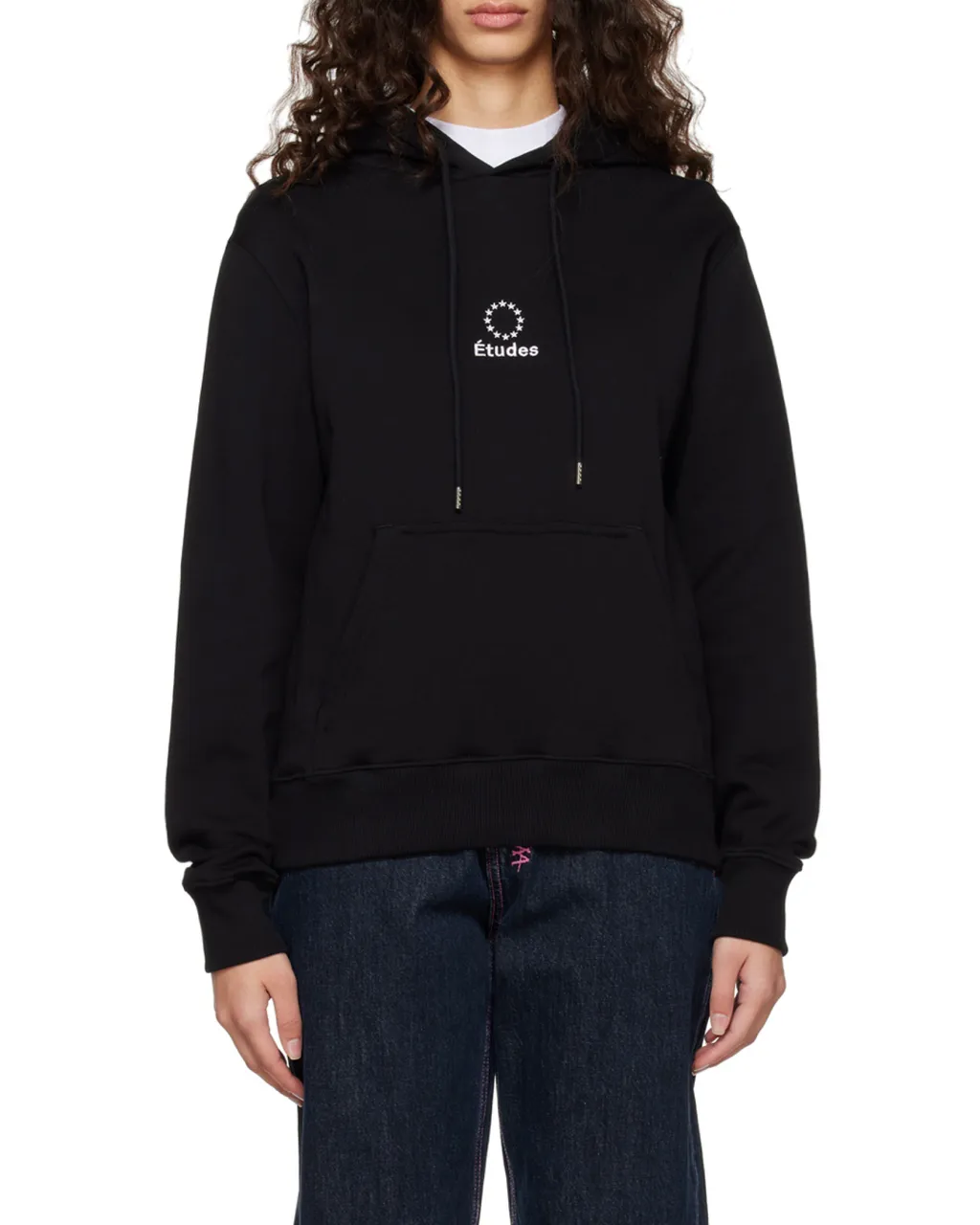 Logo Embroidered Drawstring Hoodie