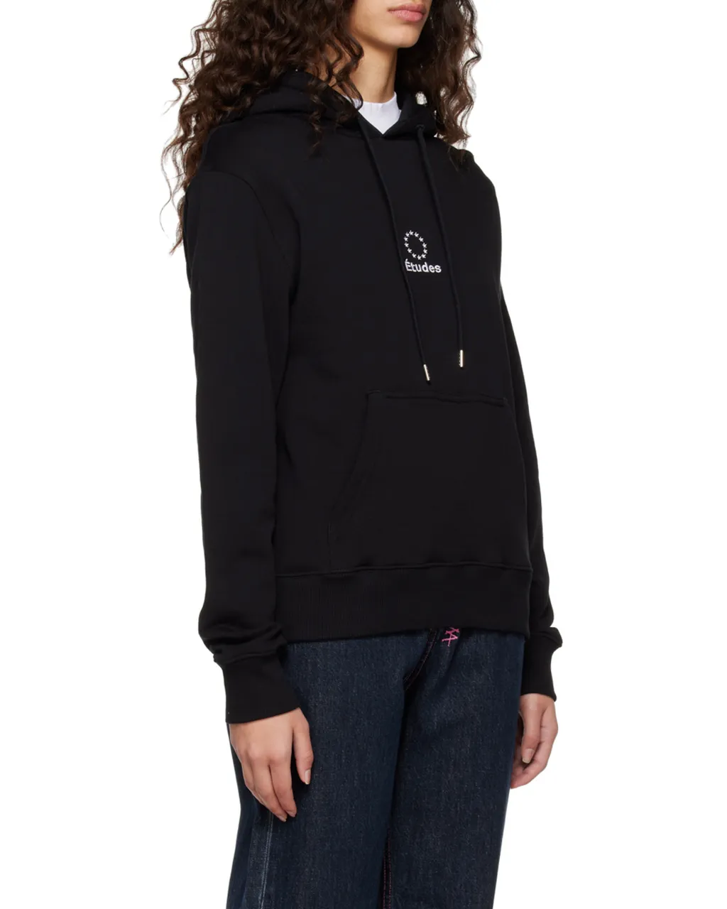 Logo Embroidered Drawstring Hoodie
