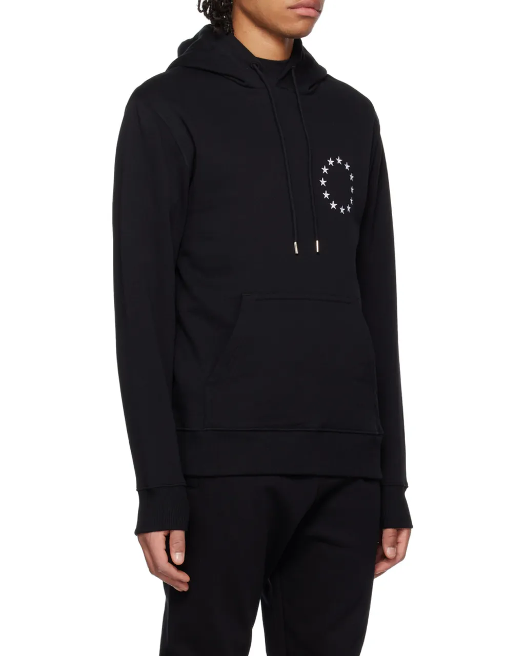 Logo Embroidered Drawstring Hoodie