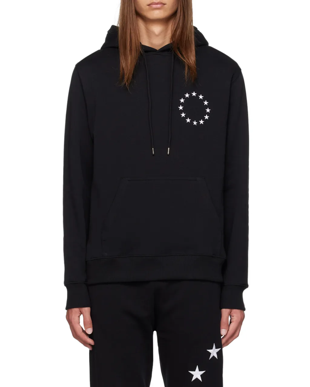 Logo Embroidered Drawstring Hoodie