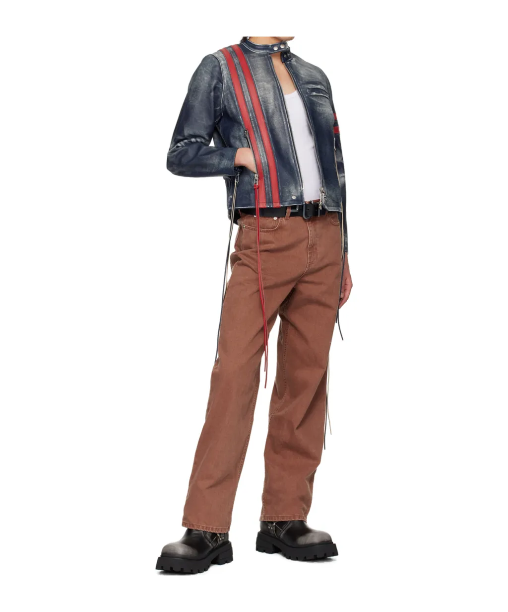 Long Sleeve Leather Jacket
