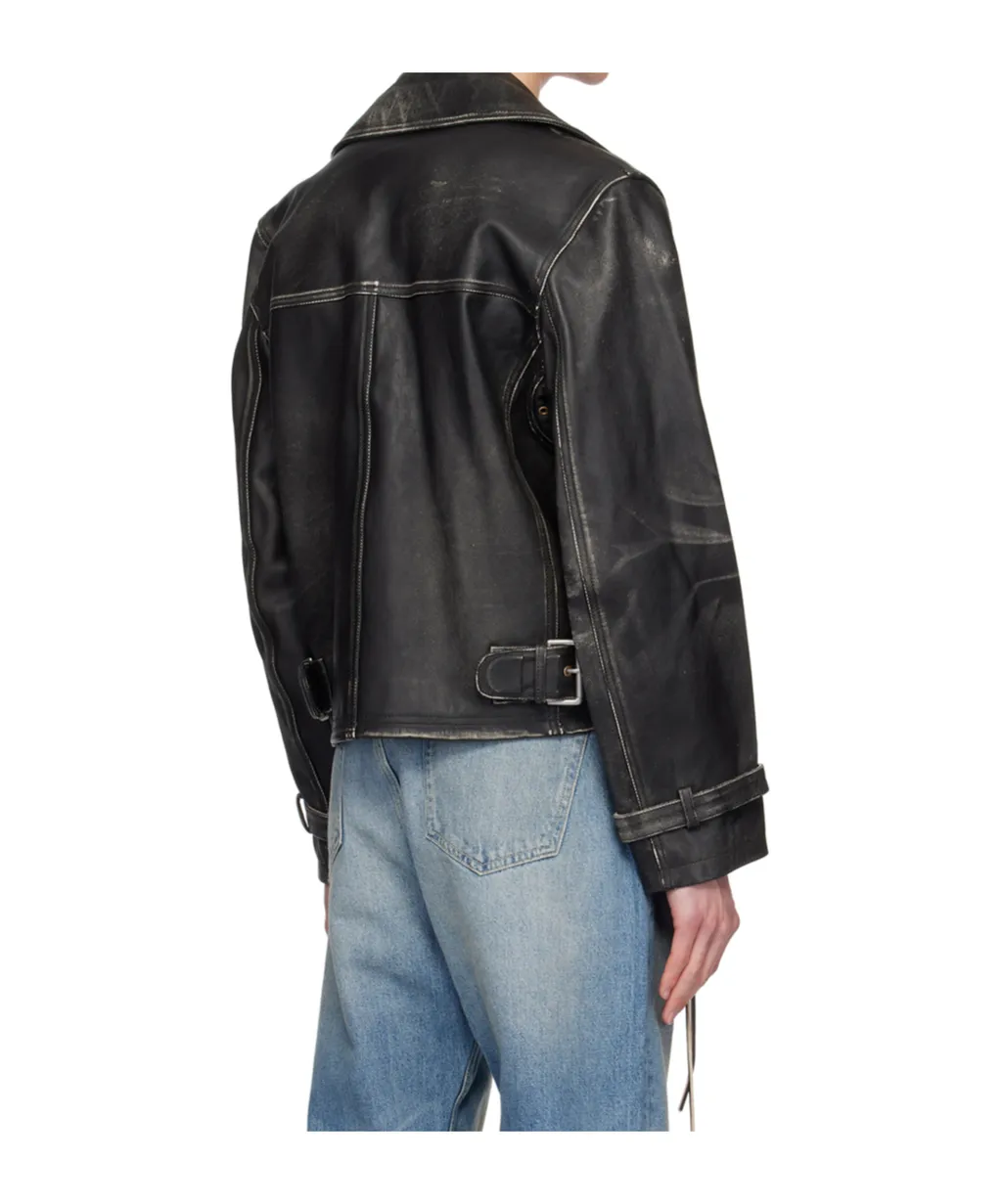 Long Sleeve Leather Jacket