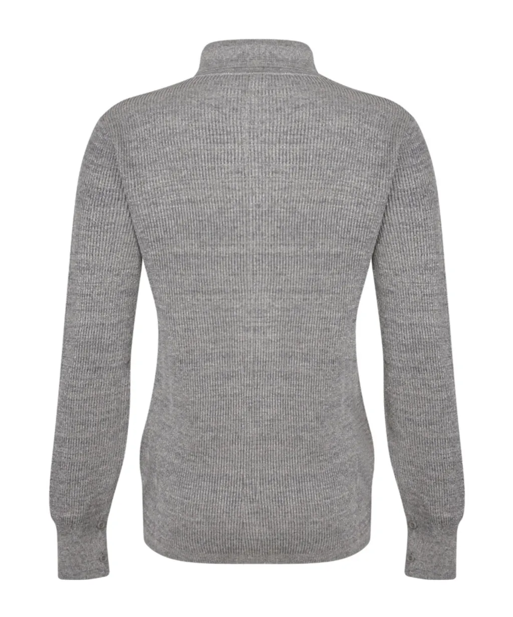 Long Sleeved Buttoned Knitted Cardigan