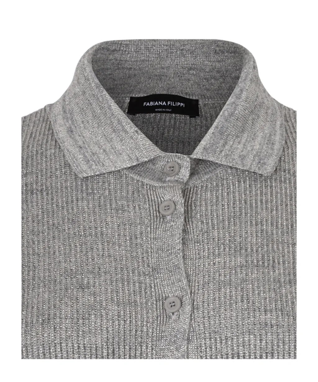 Long Sleeved Buttoned Knitted Cardigan