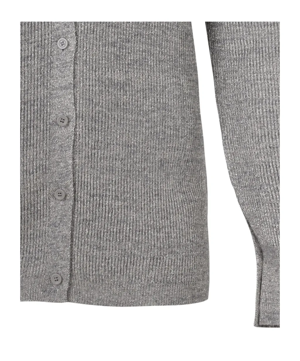 Long Sleeved Buttoned Knitted Cardigan
