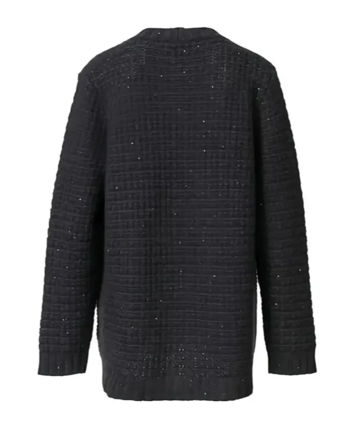 Long-Sleeved Knitted Cardigan