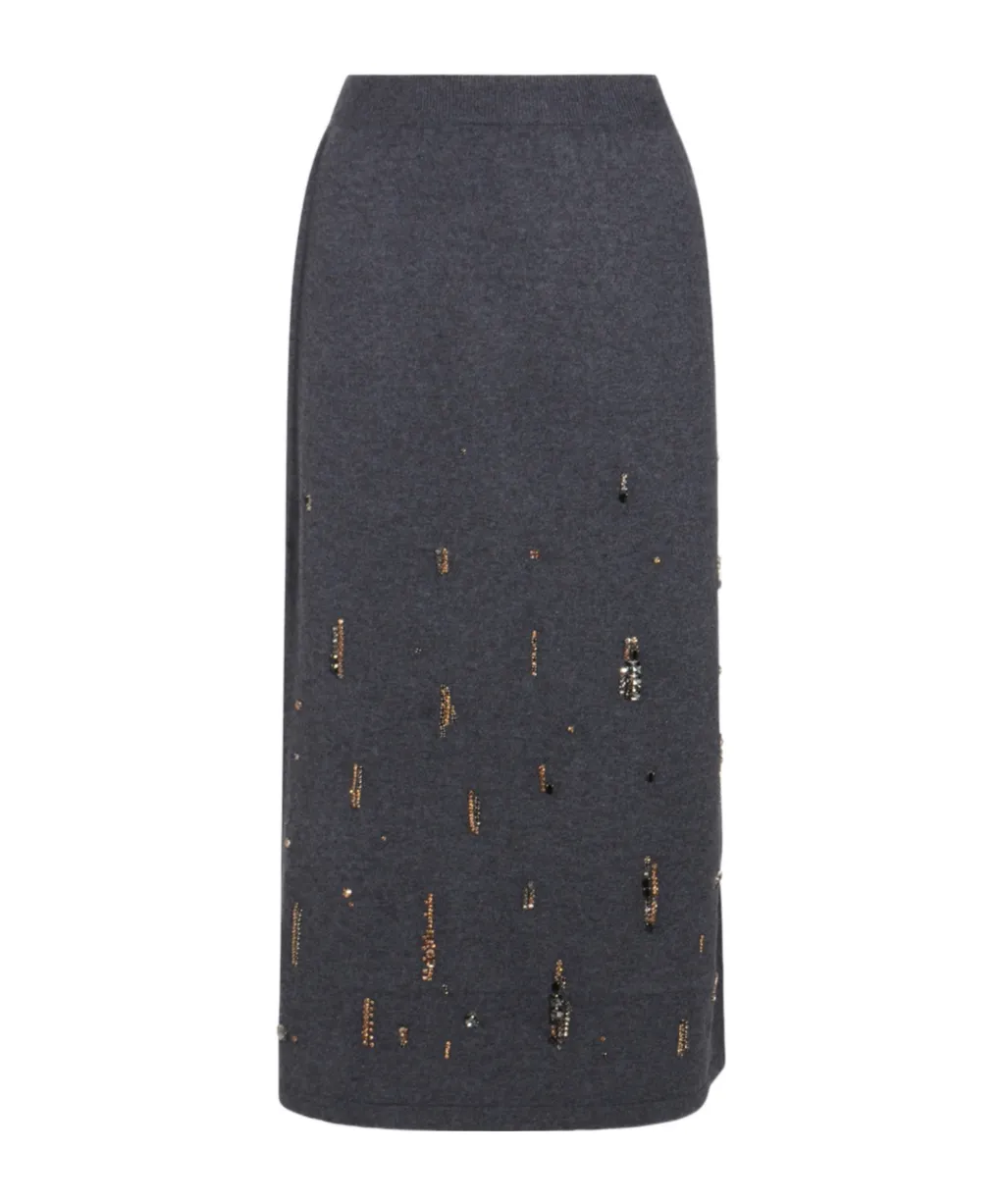 Bead-Embellished Skirt