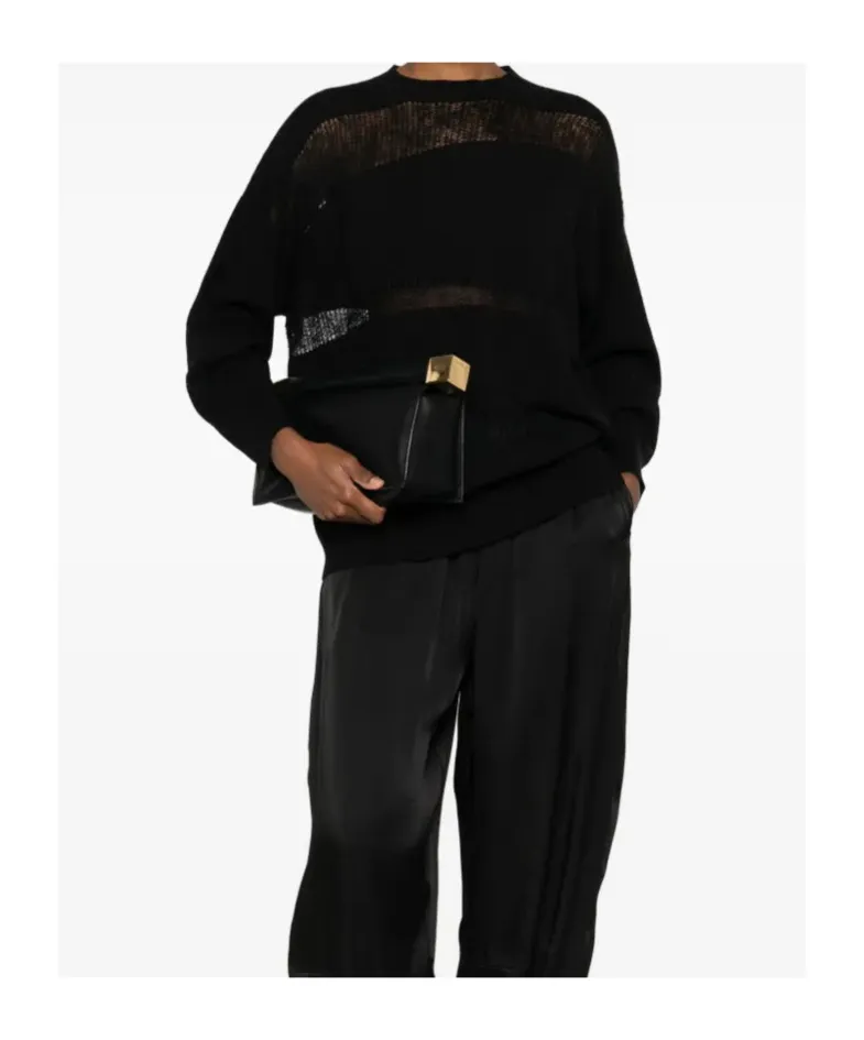 Mesh-Panel Sweater