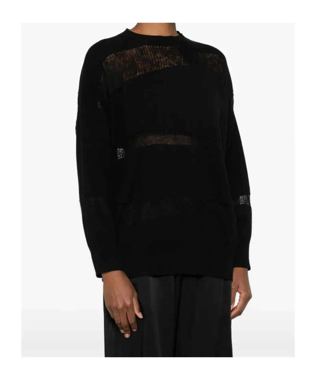 Mesh-Panel Sweater