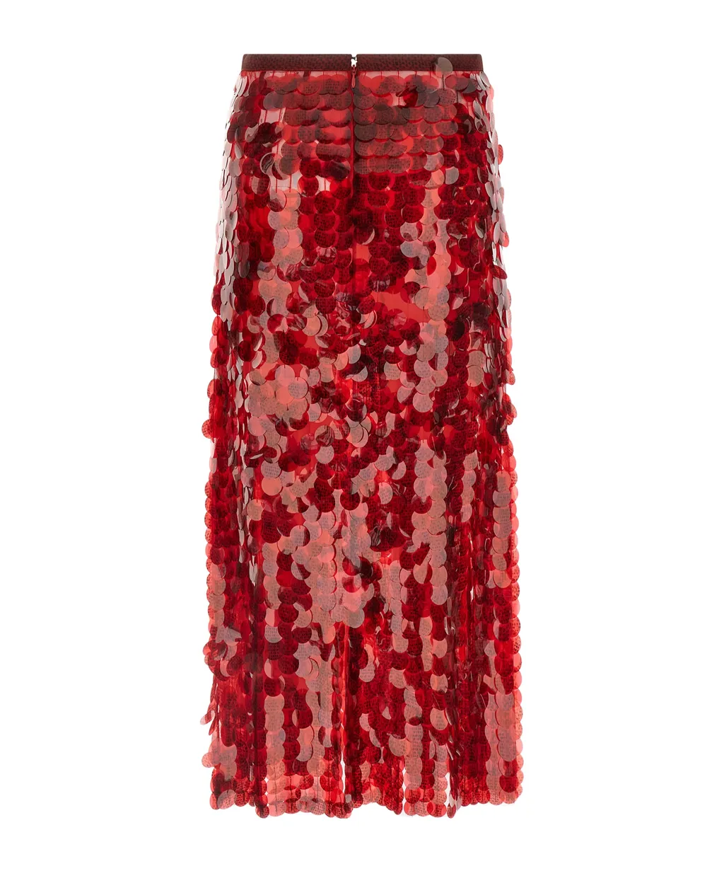 Sequin Flared Skirt