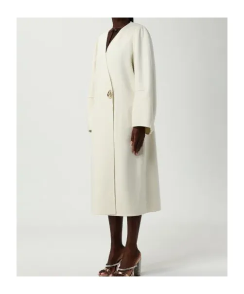 Single-Button Wrap Coat