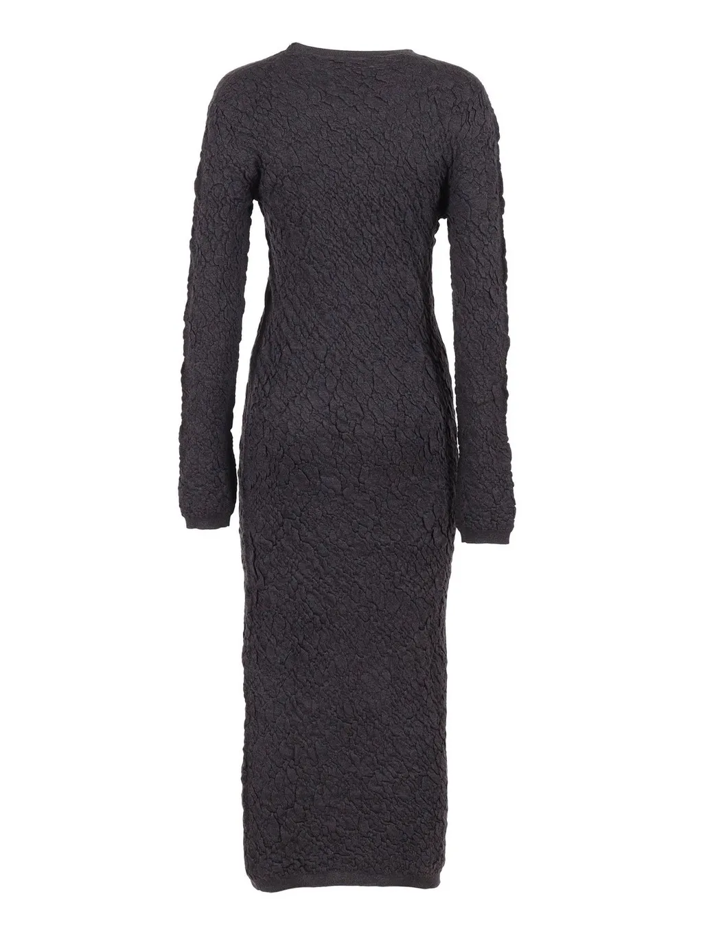 Embossed-Finish Knitted Dress