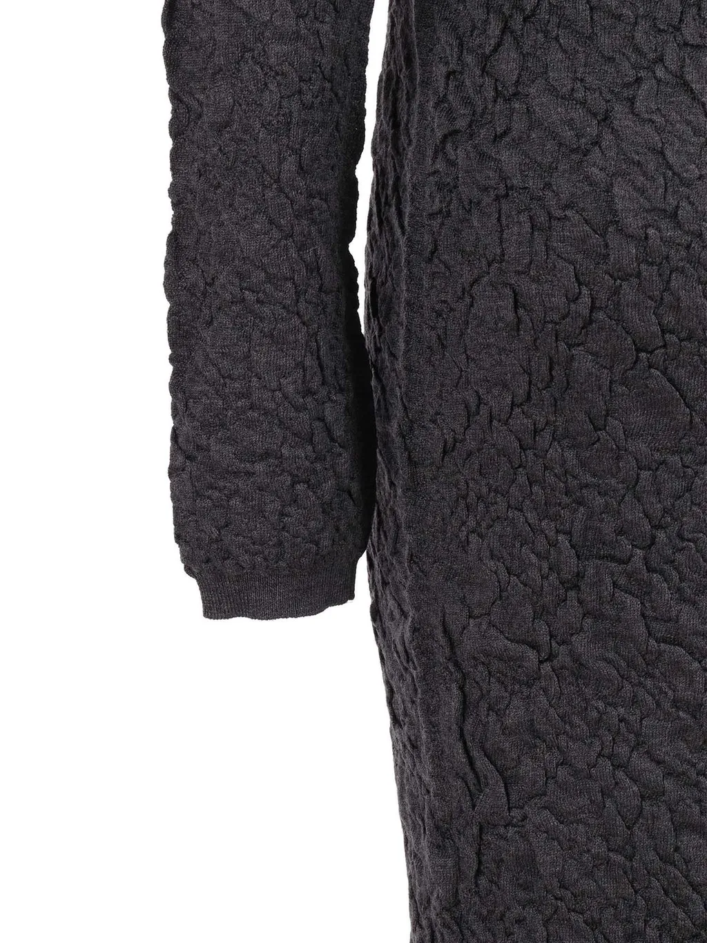 Embossed-Finish Knitted Dress