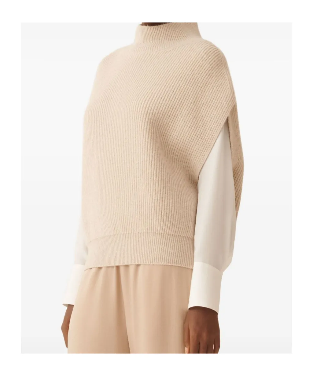 High-Neck Knitted Vest